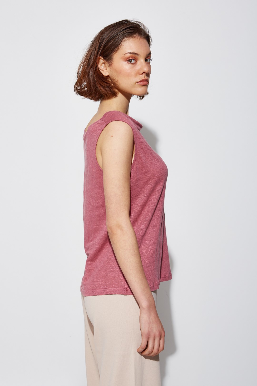 Strappy knit t-shirt