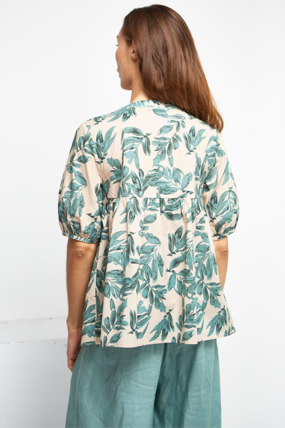 Flare printed blouse