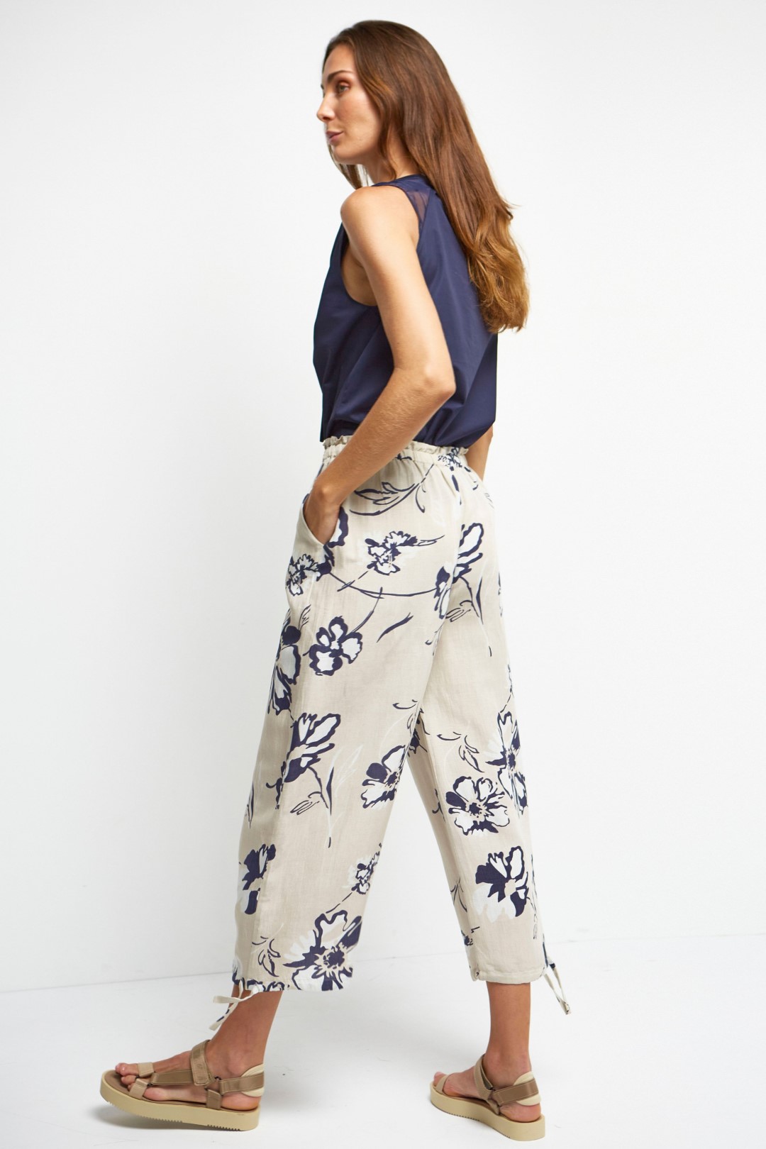 Printed trouser with cord