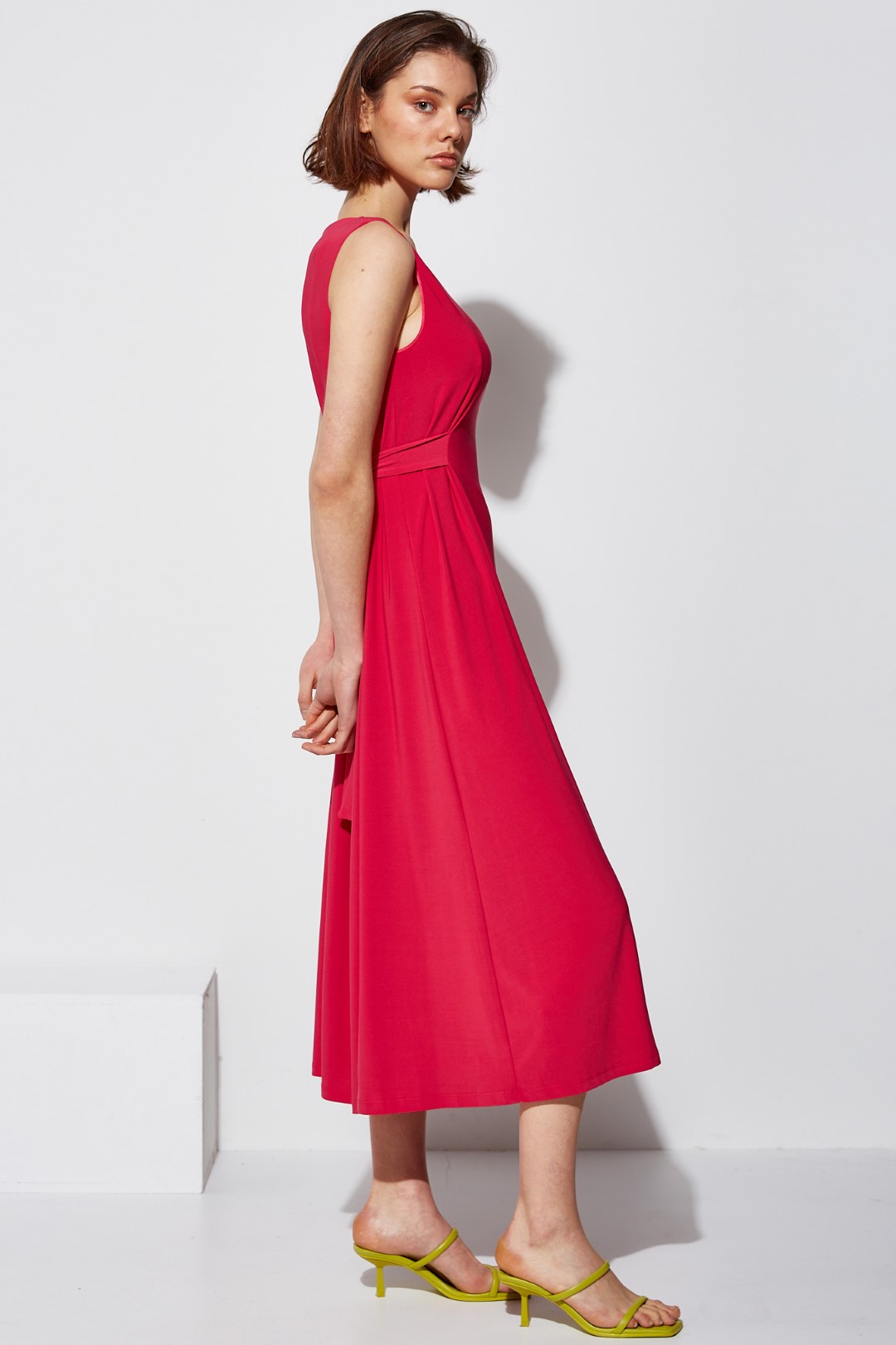 Long dress with front opening