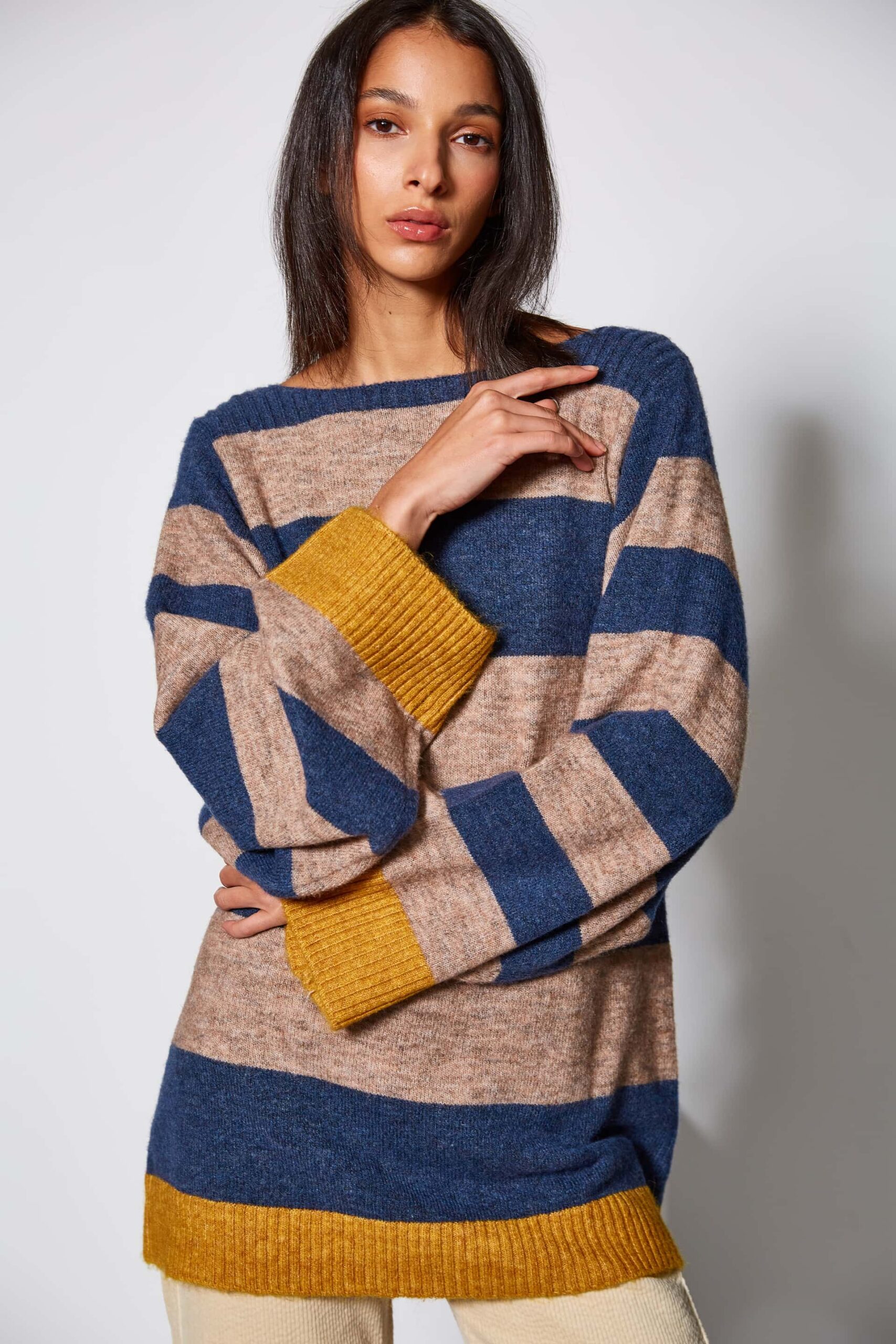 Oversize stripped sweater