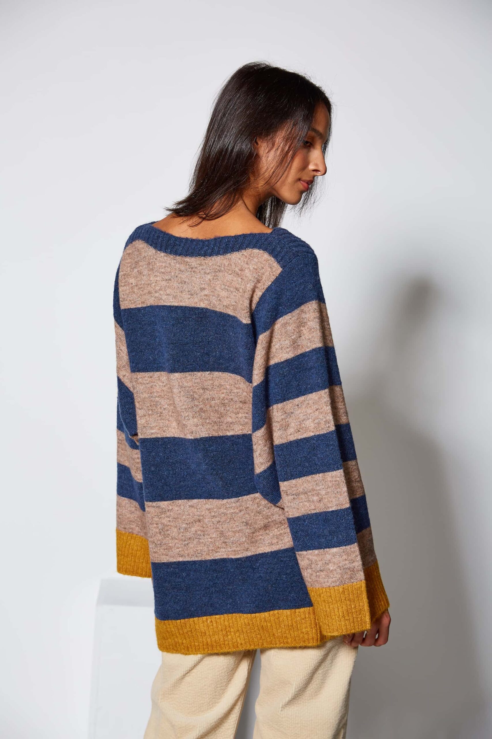 Oversize stripped sweater