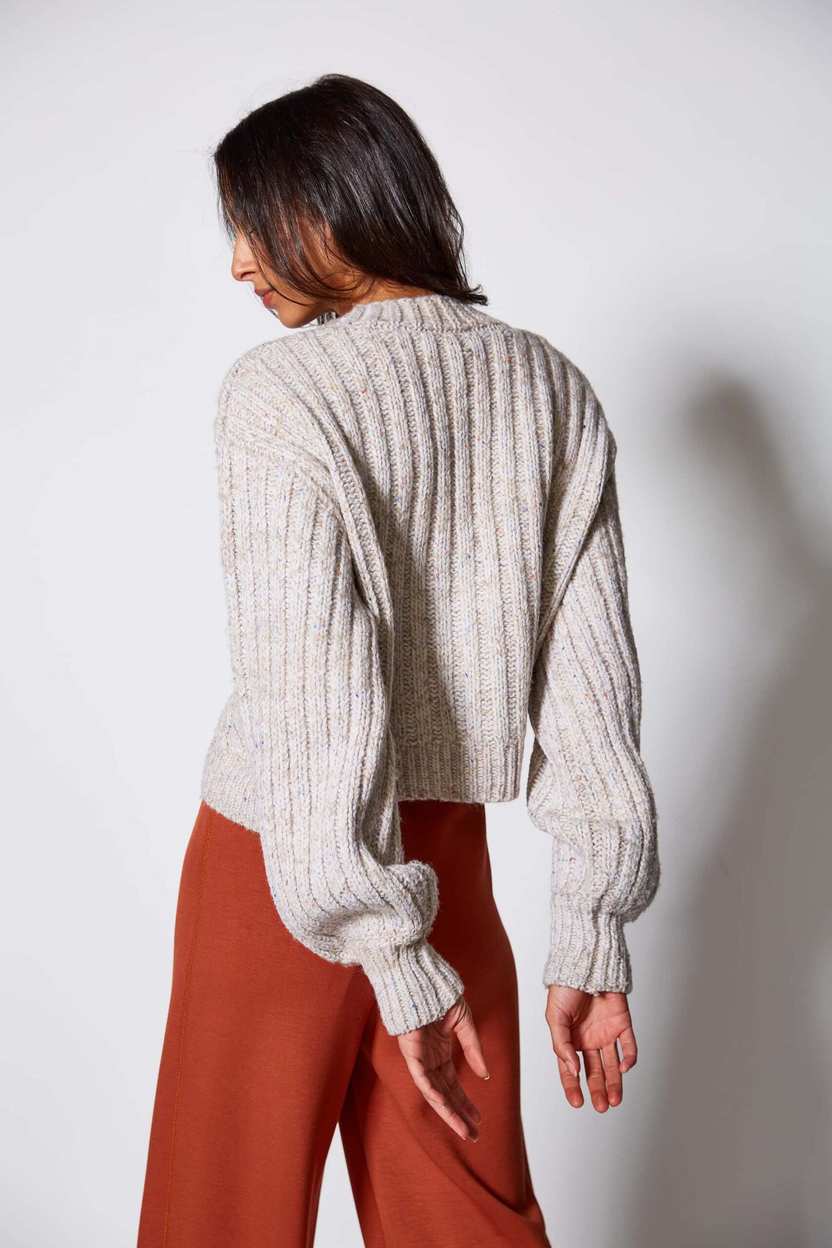 Thick knit cardigan