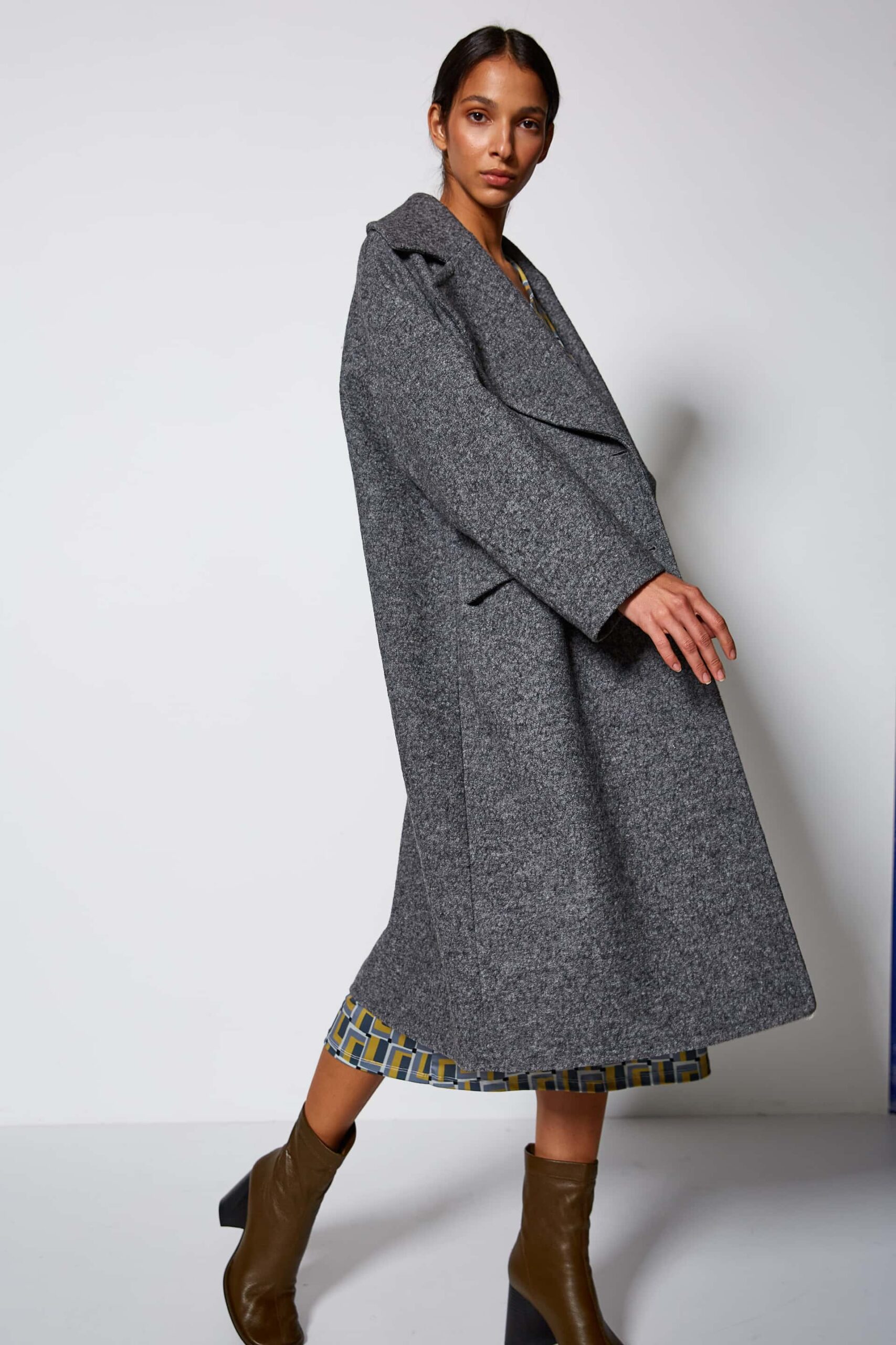 Oversized woolen coat