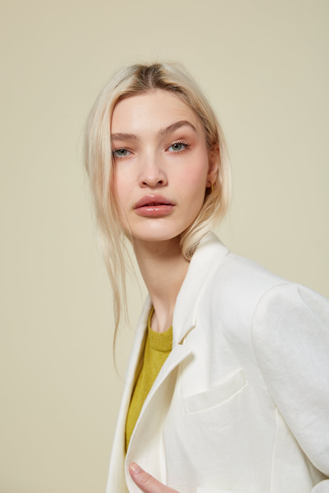 Blazer in lino e seta